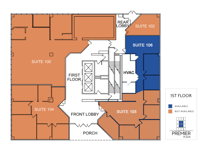 Floorplan drawing of first floor
